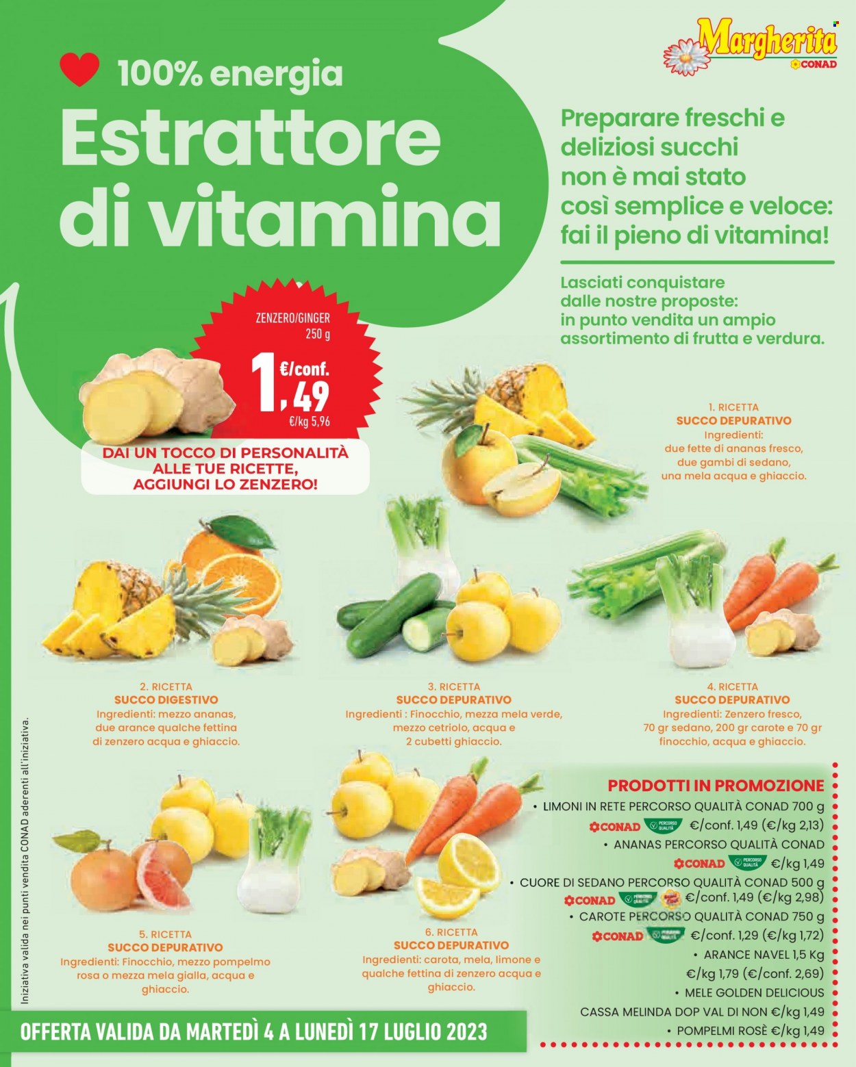 Volantino Margherita Conad - 4/7/2023 - 17/7/2023. Pagina 2