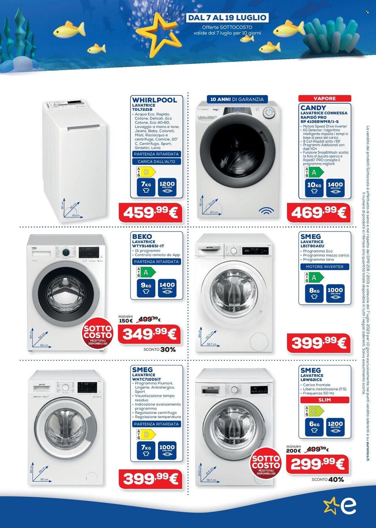 Volantino Euronics - 7/7/2023 - 19/7/2023. Pagina 19