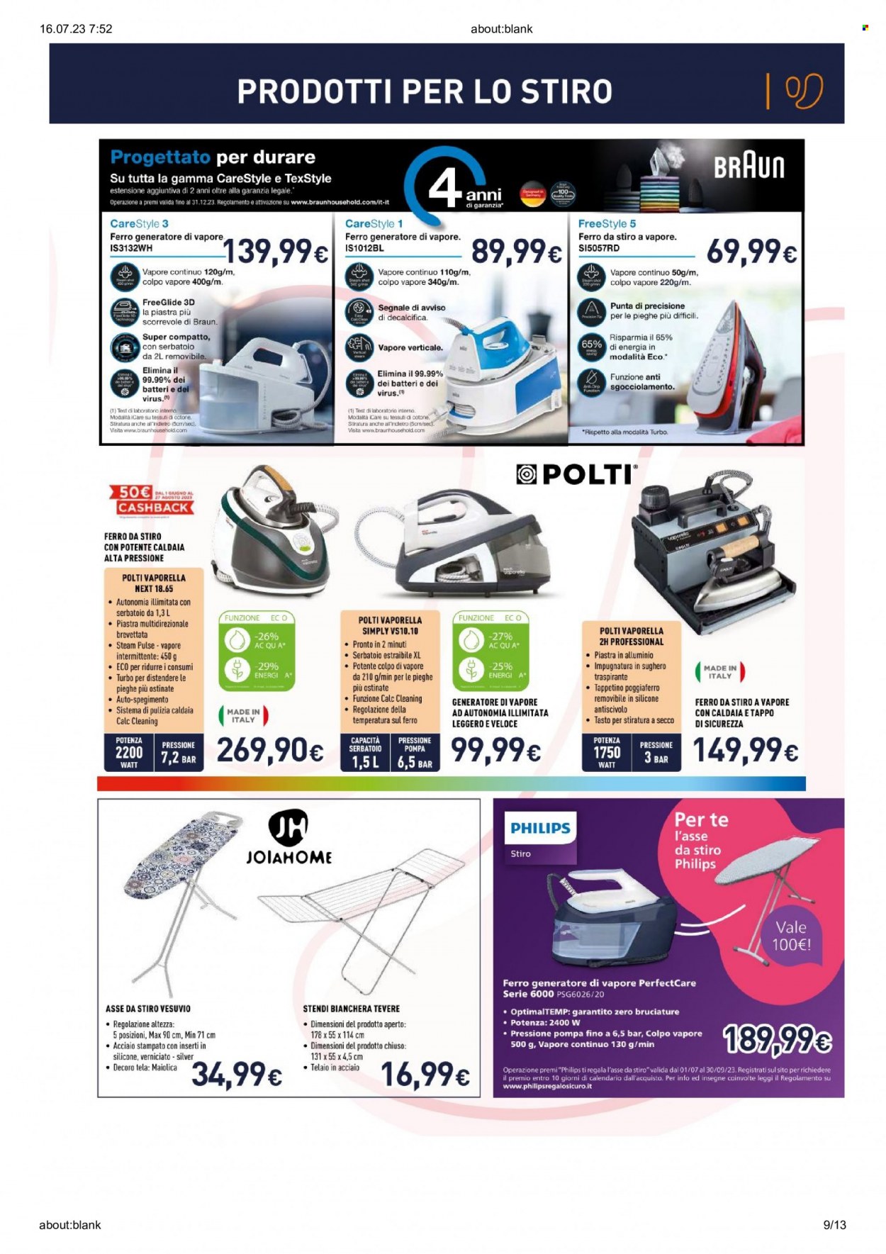 Volantino Unieuro - 15/7/2023 - 31/7/2023. Pagina 9