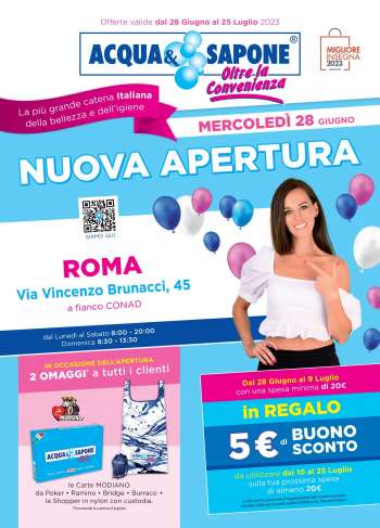 Volantino Acqua & Sapone - 28/6/2023 - 25/7/2023.