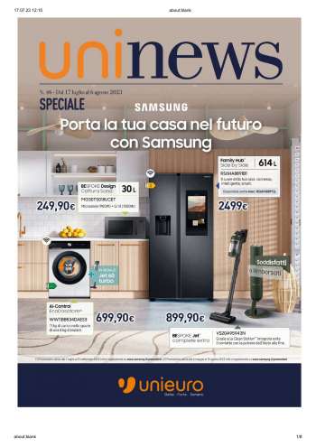 Volantino Unieuro - 17/7/2023 - 6/8/2023.