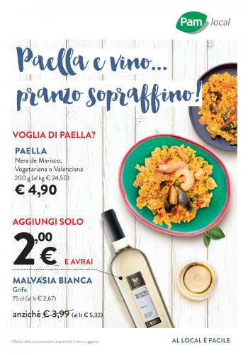 Volantino Pam local.