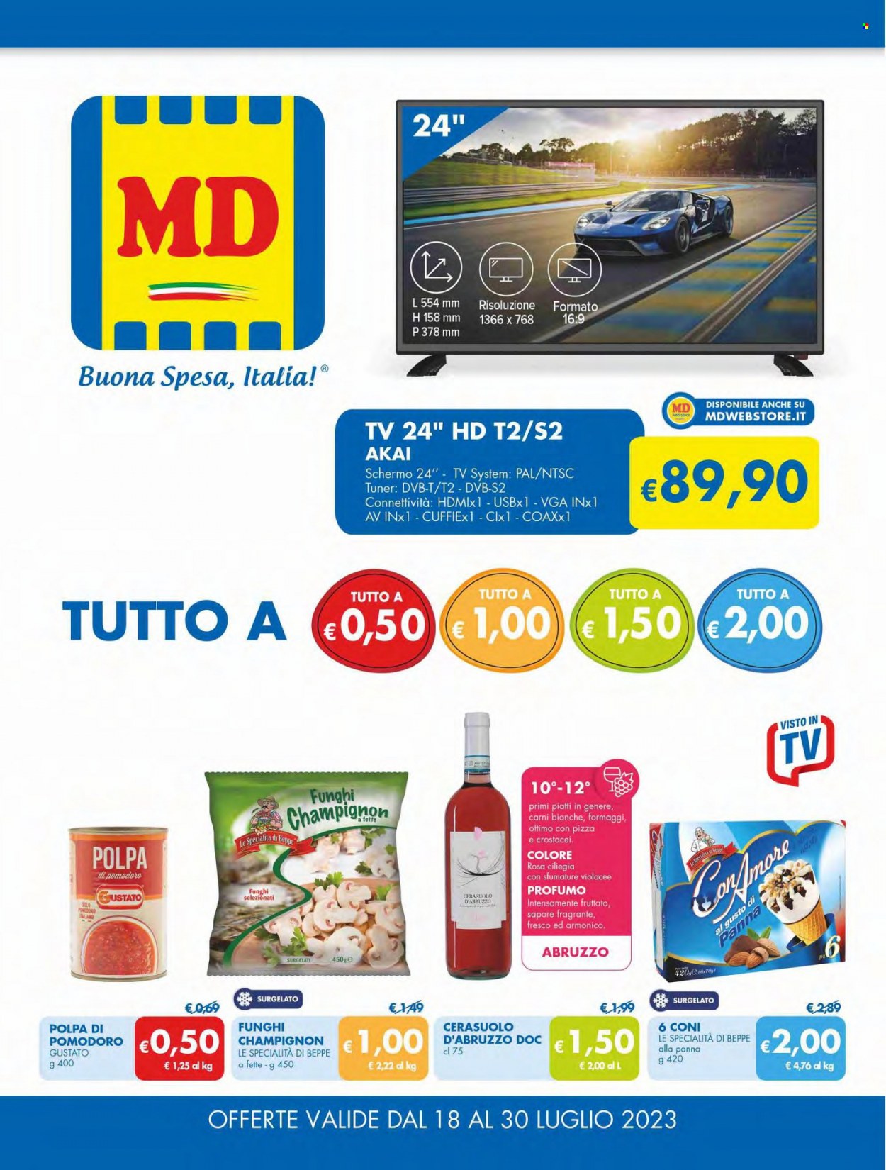 Volantino MD Discount - 18/7/2023 - 30/7/2023. Pagina 1