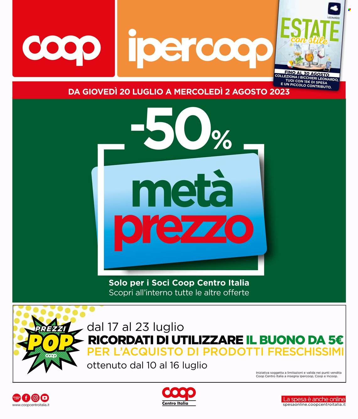 Volantino Coop - 20/7/2023 - 2/8/2023. Pagina 1