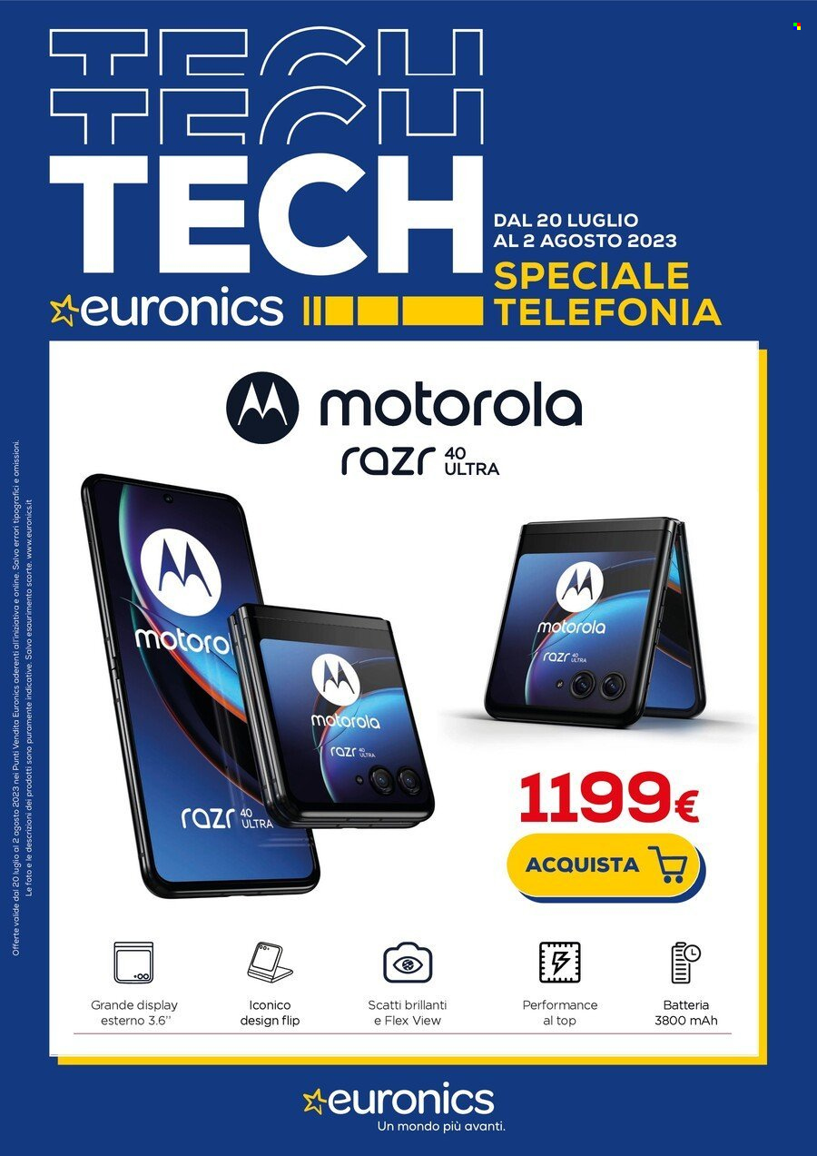 Volantino Euronics - 20/7/2023 - 2/8/2023. Pagina 1