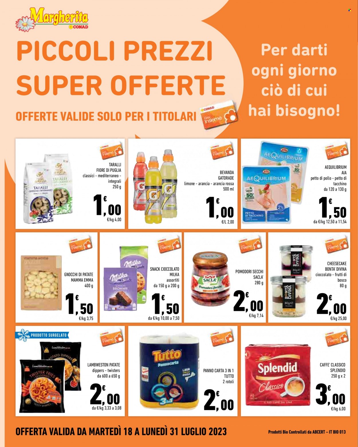 Volantino Margherita Conad - 18/7/2023 - 31/7/2023. Pagina 8