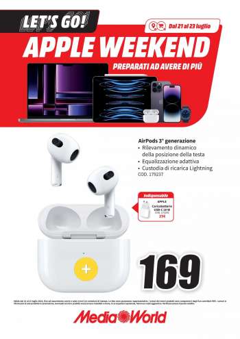 Volantino MediaWorld - 21/7/2023 - 23/7/2023.