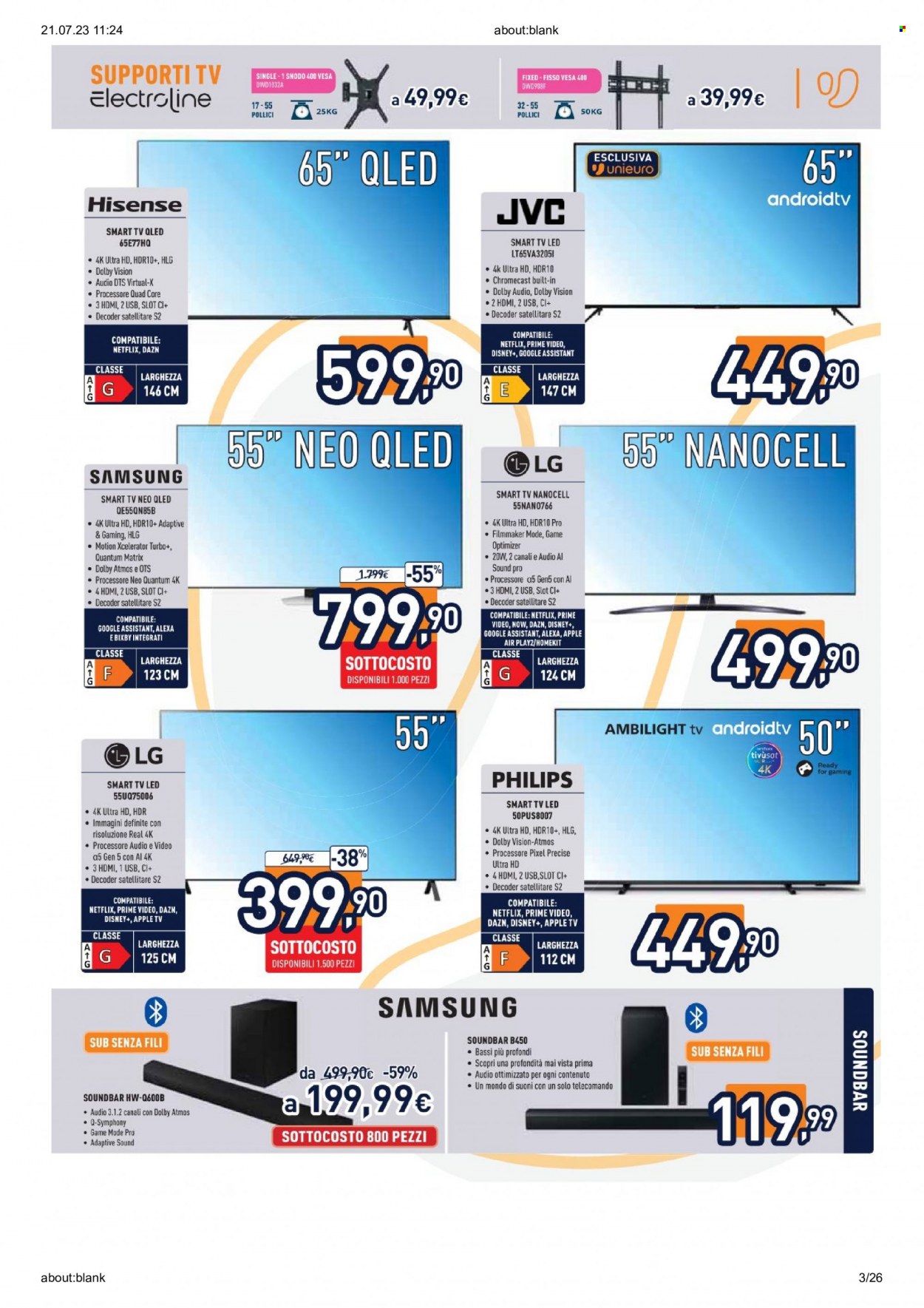 Volantino Unieuro - 21/7/2023 - 30/7/2023. Pagina 3