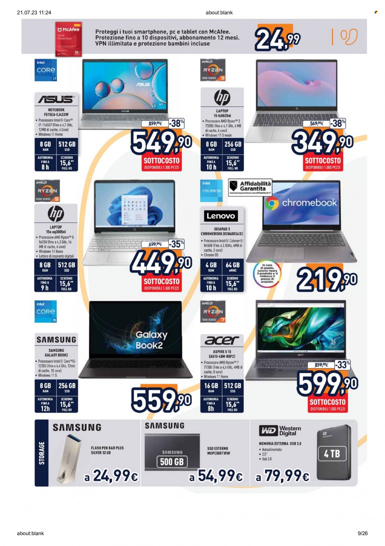 Volantino Unieuro - 21/7/2023 - 30/7/2023. Pagina 9