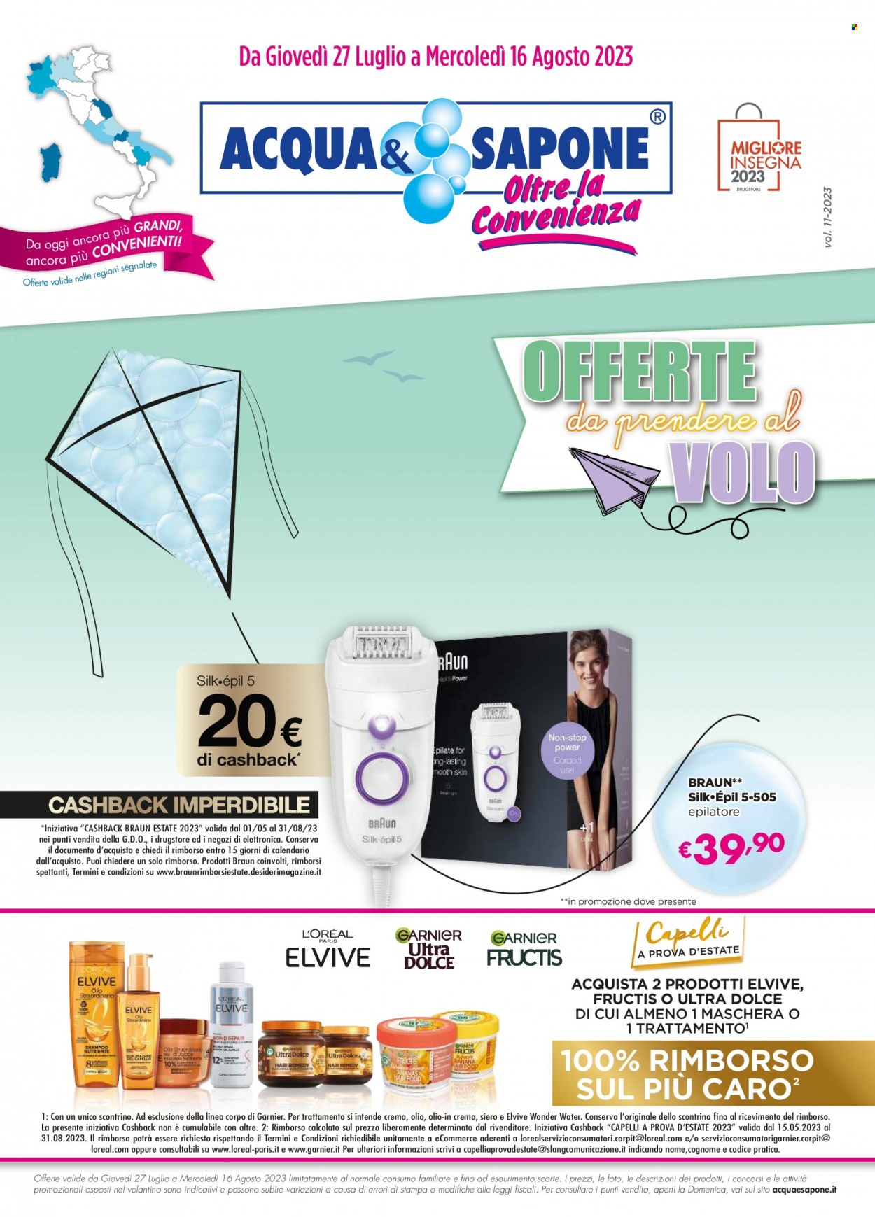 Volantino Acqua & Sapone - 27/7/2023 - 16/8/2023. Pagina 1
