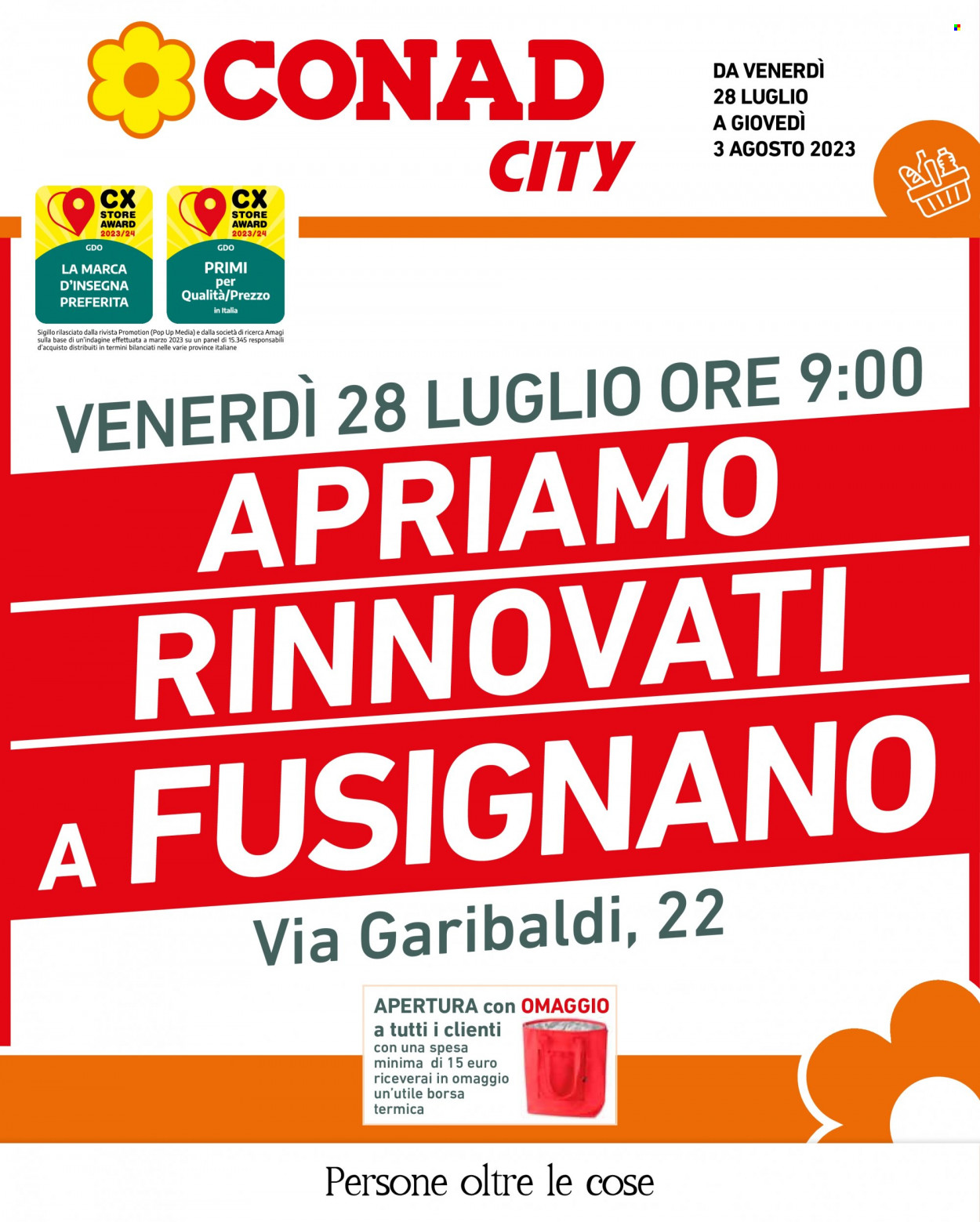 Volantino Conad City - 28/7/2023 - 3/8/2023. Pagina 1