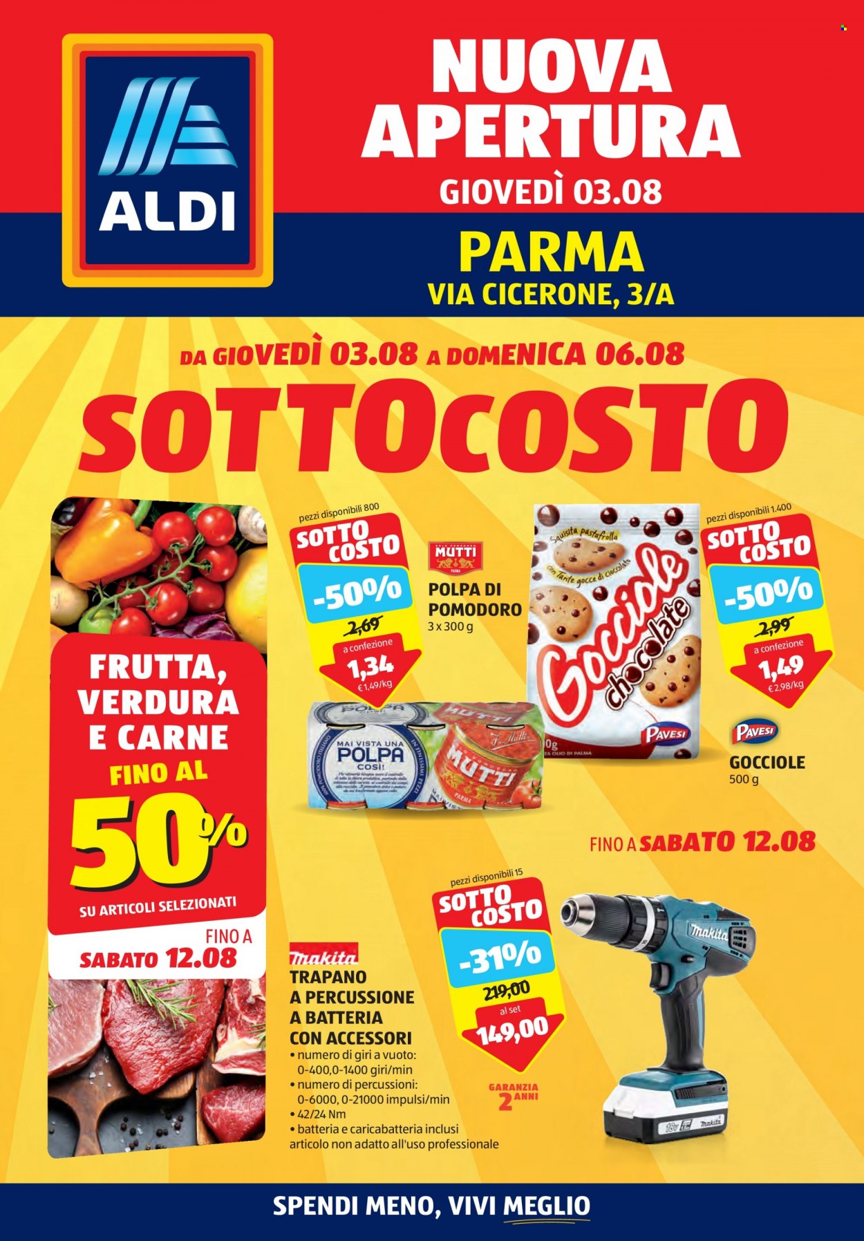 Volantino Aldi - 3/8/2023 - 12/8/2023. Pagina 1
