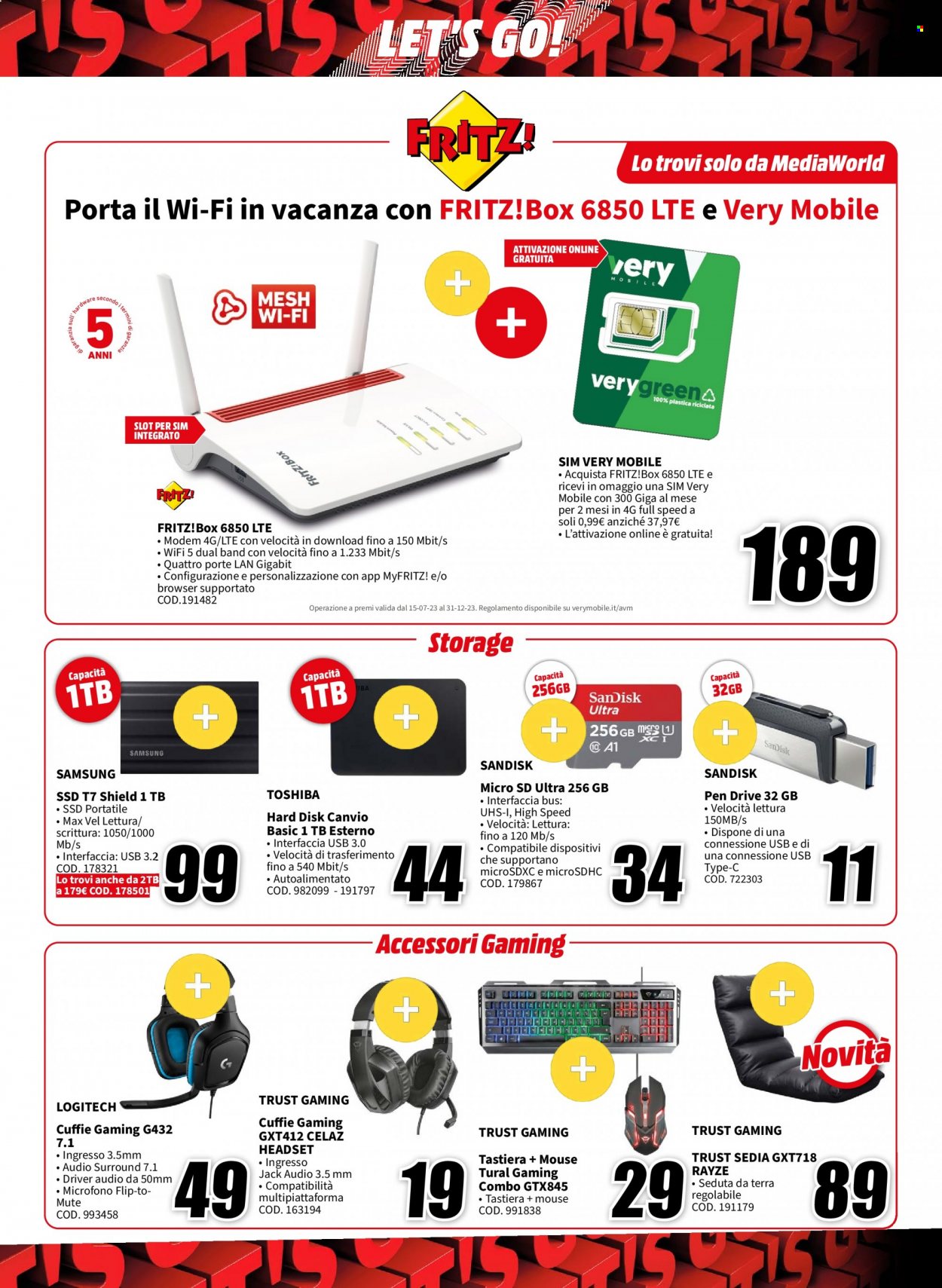 Volantino MediaWorld - 21/7/2023 - 31/7/2023. Pagina 16