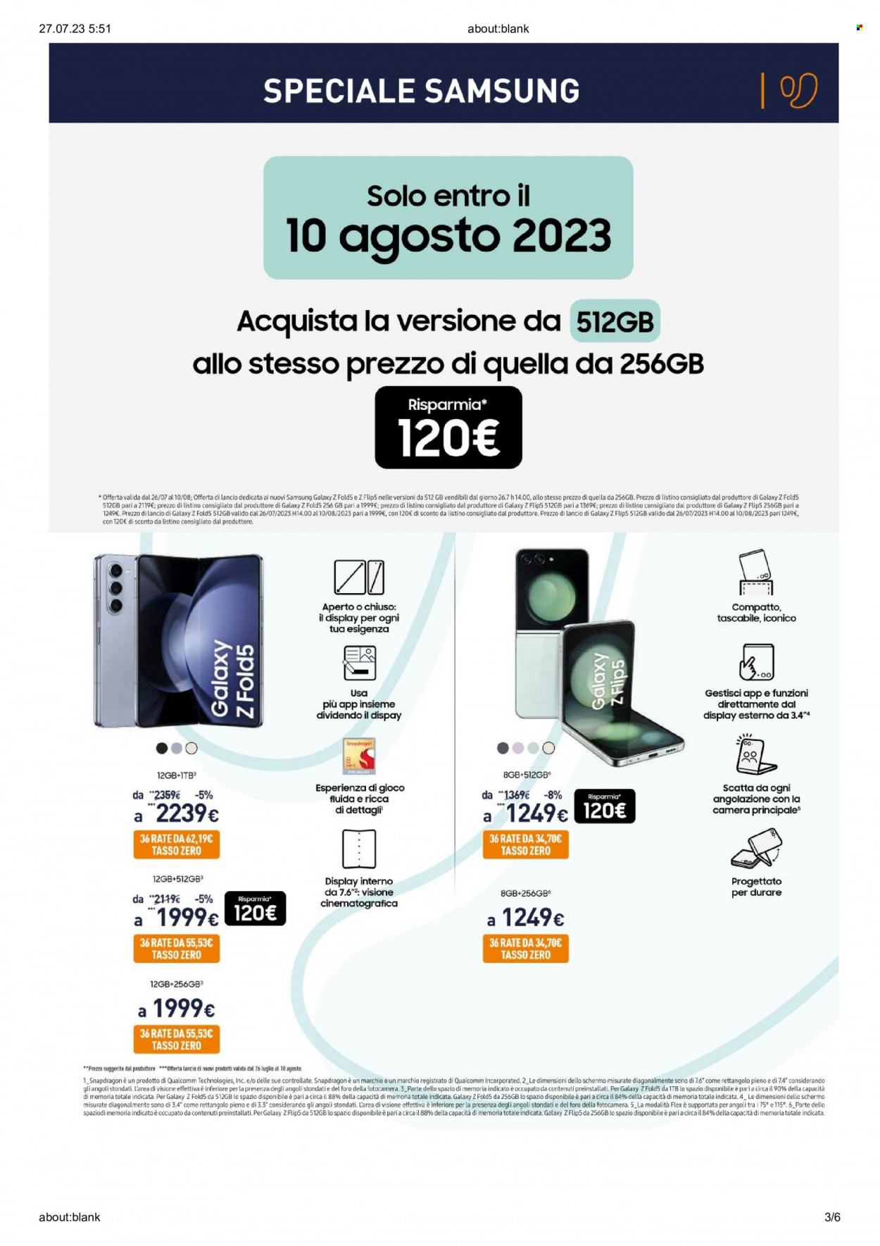 Volantino Unieuro - 26/7/2023 - 10/8/2023. Pagina 3
