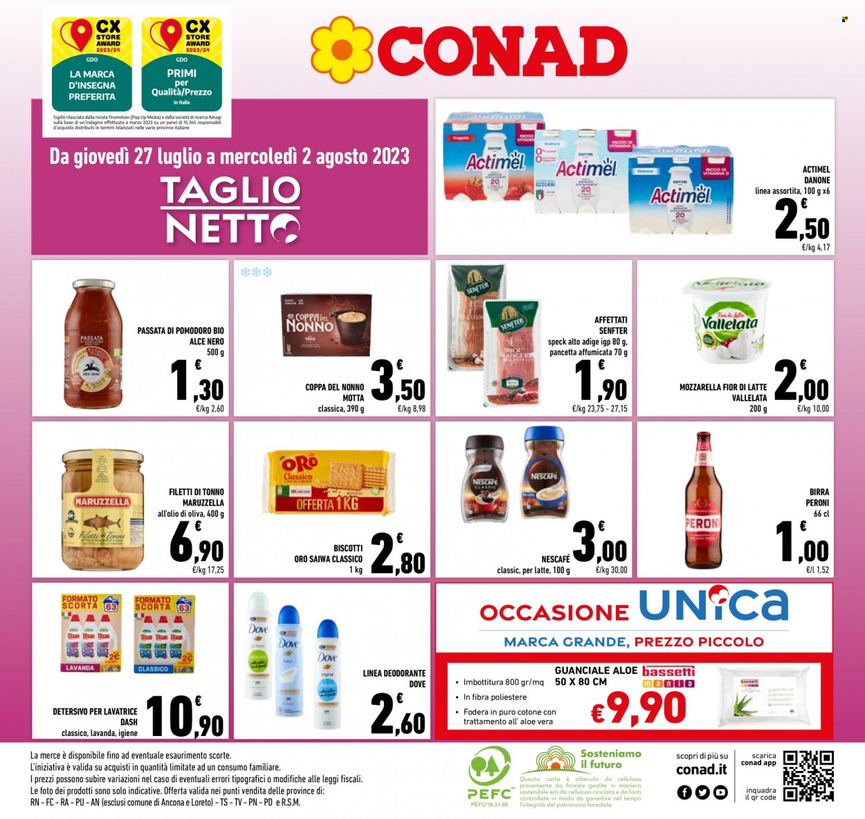 Volantino Conad - 27/7/2023 - 2/8/2023. Pagina 1