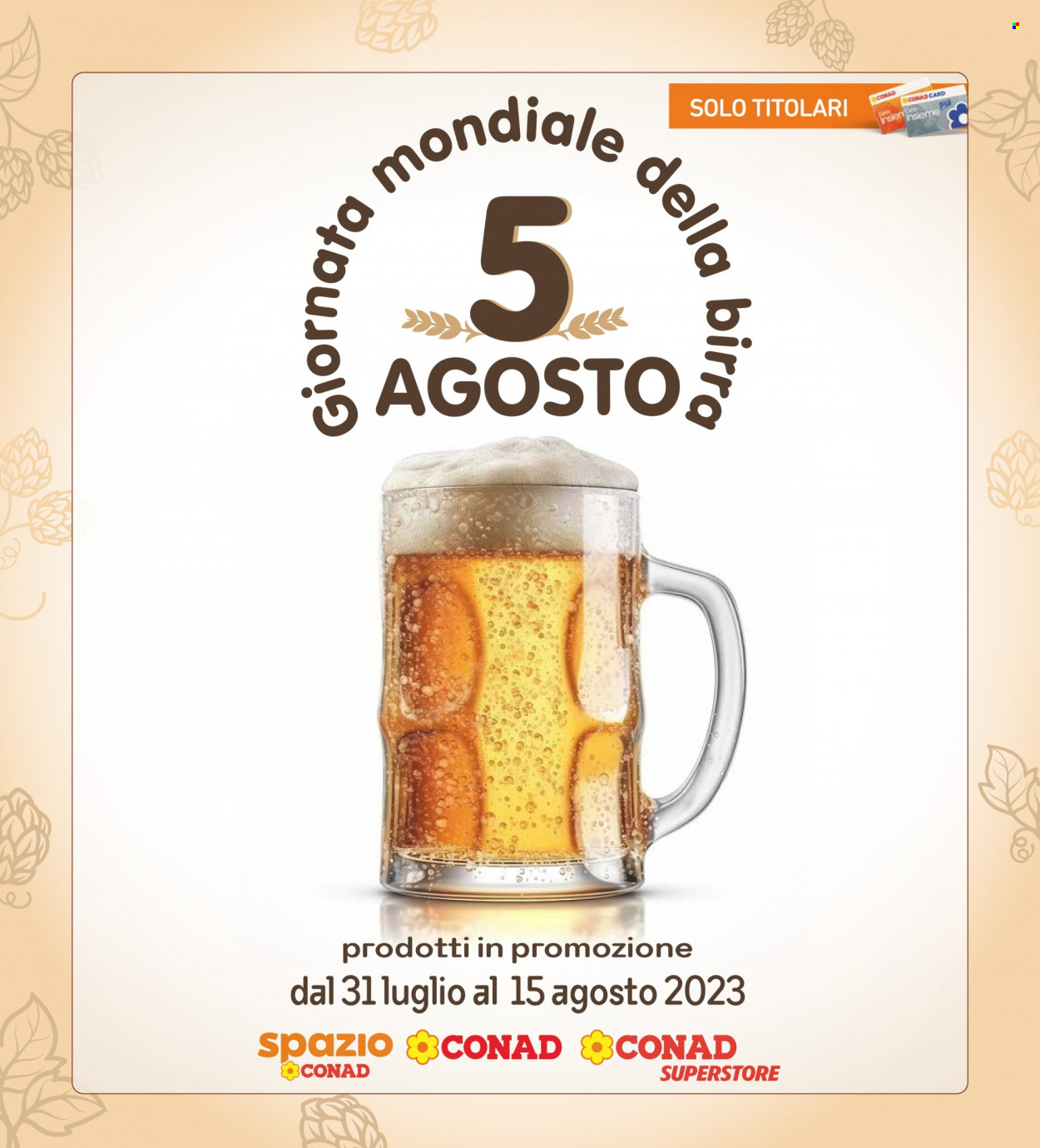 Volantino Conad - 31/7/2023 - 15/8/2023. Pagina 1