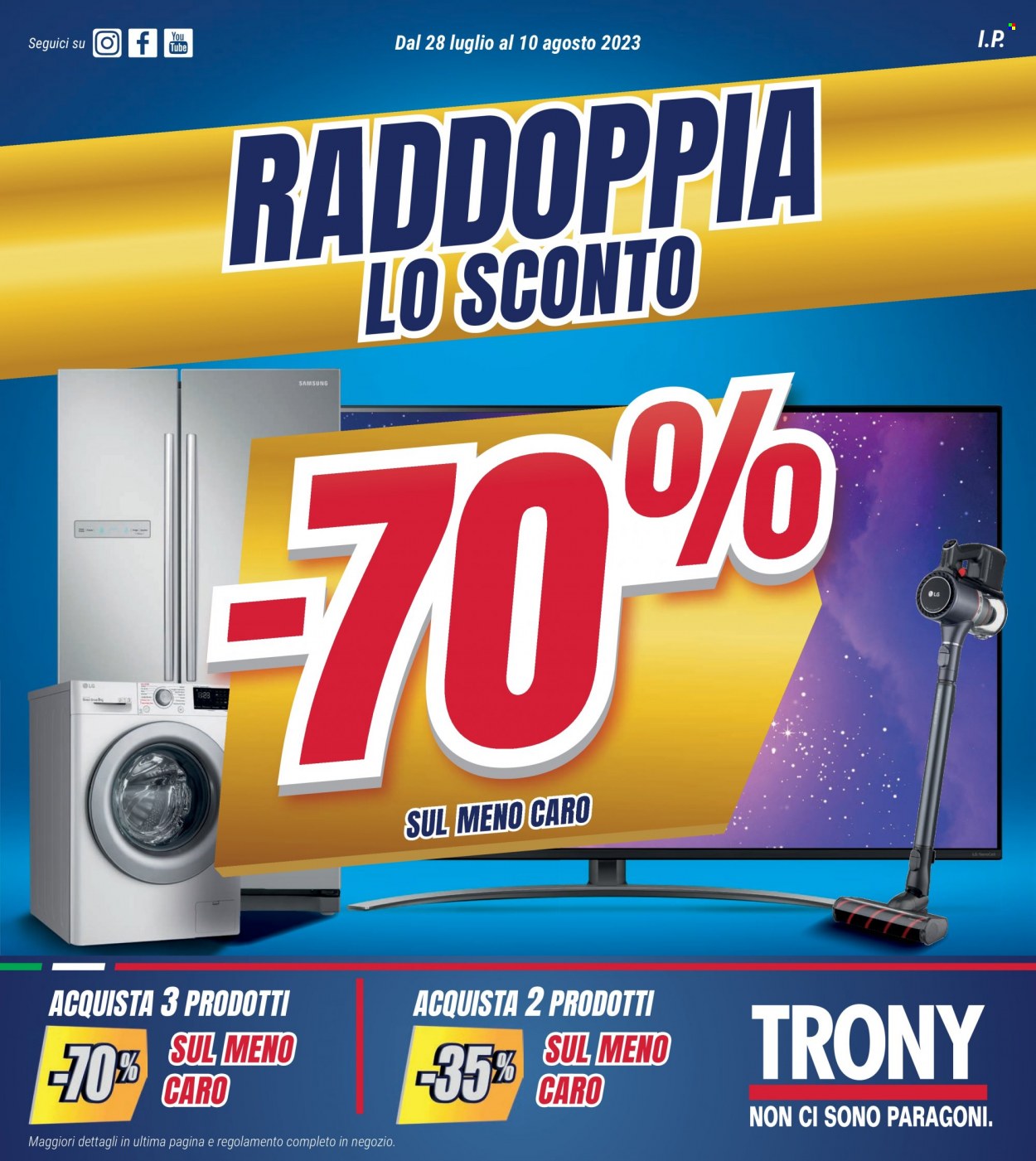 Volantino Trony - 28/7/2023 - 10/8/2023. Pagina 1