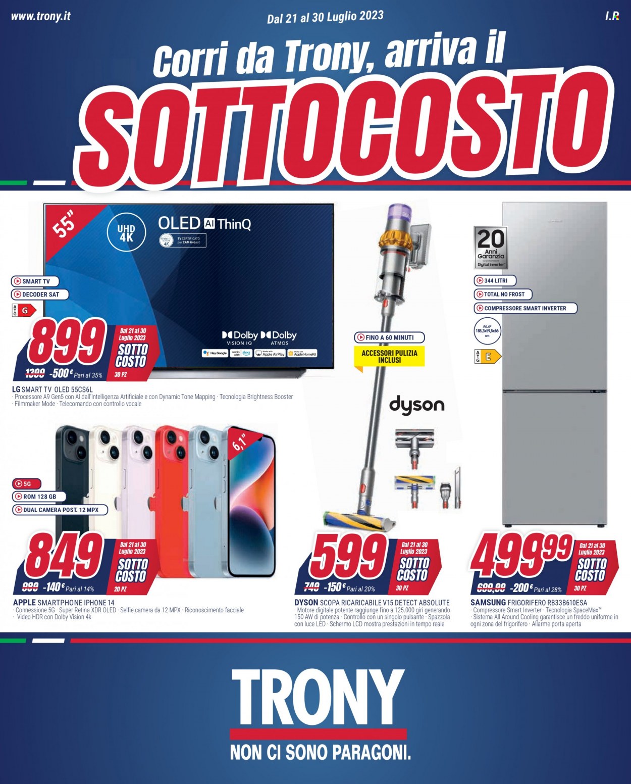 Volantino Trony - 21/7/2023 - 30/7/2023. Pagina 1
