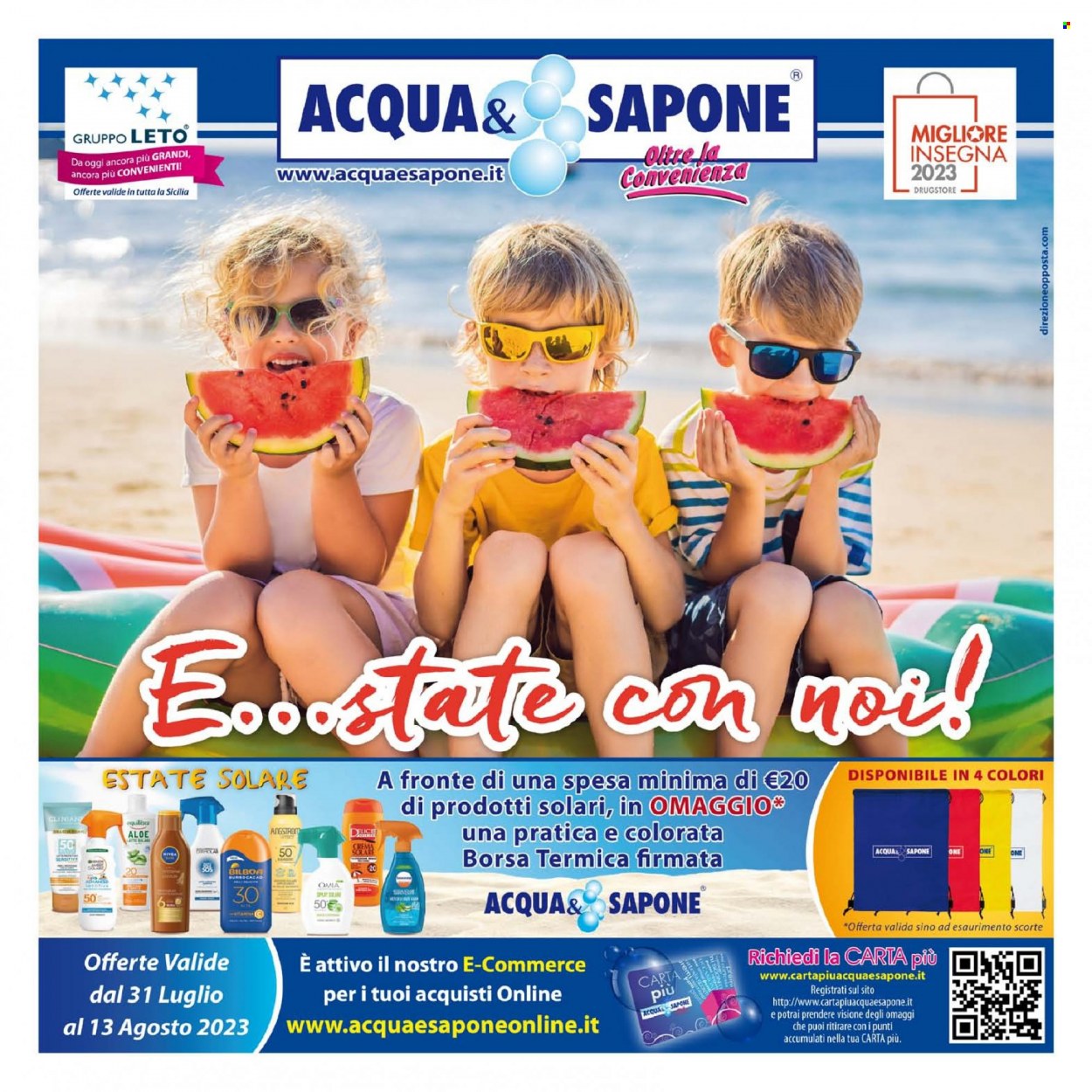 Volantino Acqua & Sapone - 31/7/2023 - 13/8/2023. Pagina 1