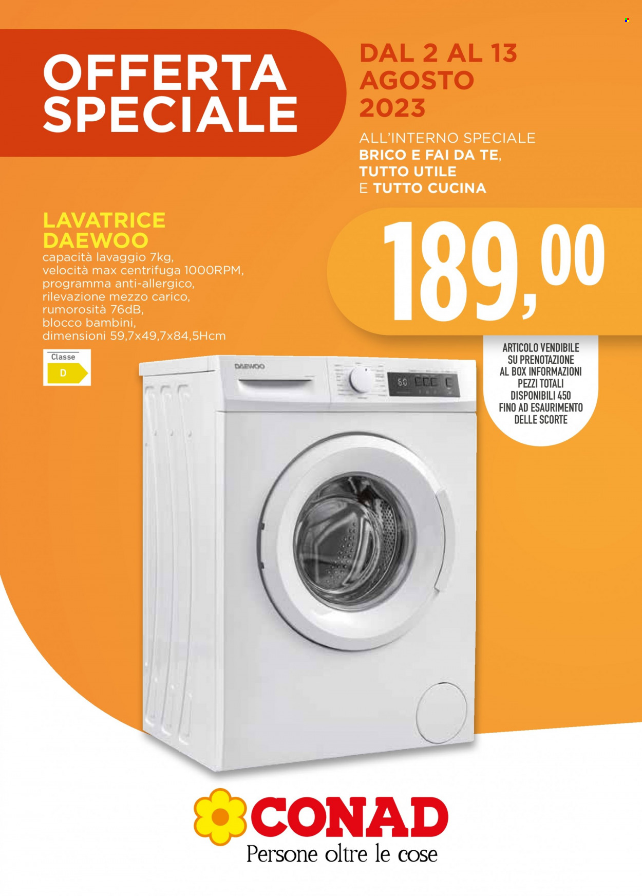Volantino Conad - 2/8/2023 - 13/8/2023. Pagina 1