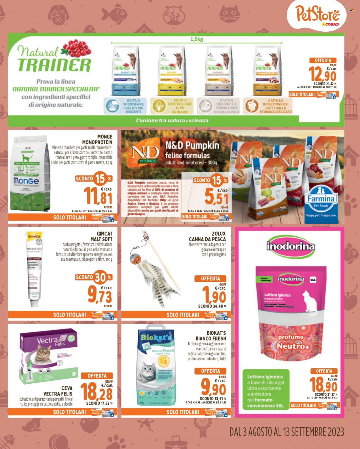 Volantino Pet Store Conad - 3/8/2023 - 13/9/2023. Pagina 5