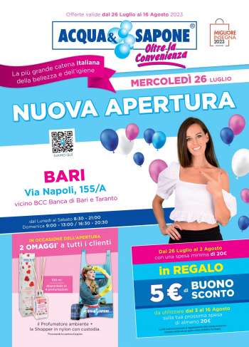 Volantino Acqua & Sapone - 26/7/2023 - 16/8/2023.