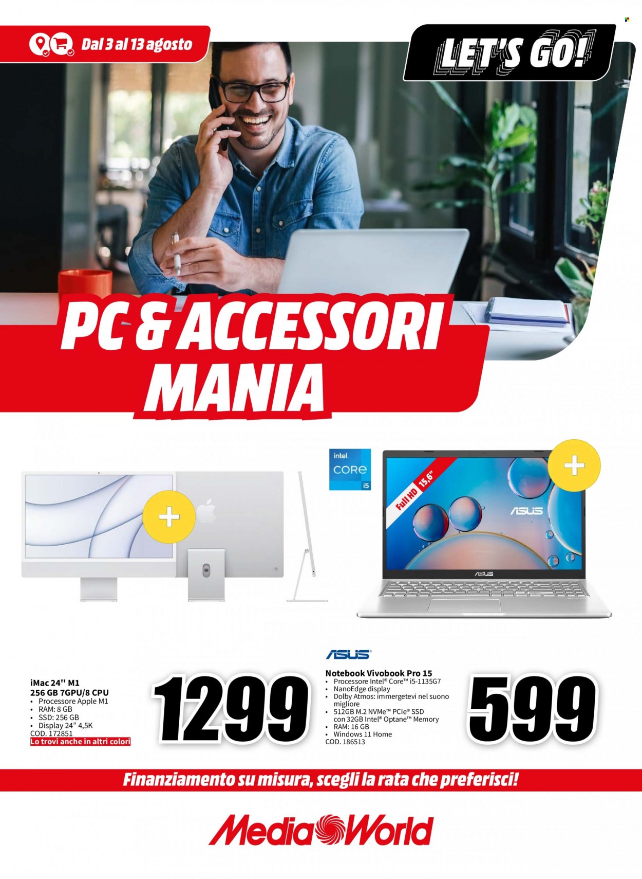 Volantino MediaWorld - 3/8/2023 - 13/8/2023. Pagina 1