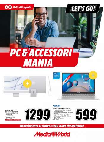 Volantino MediaWorld - 3/8/2023 - 13/8/2023.