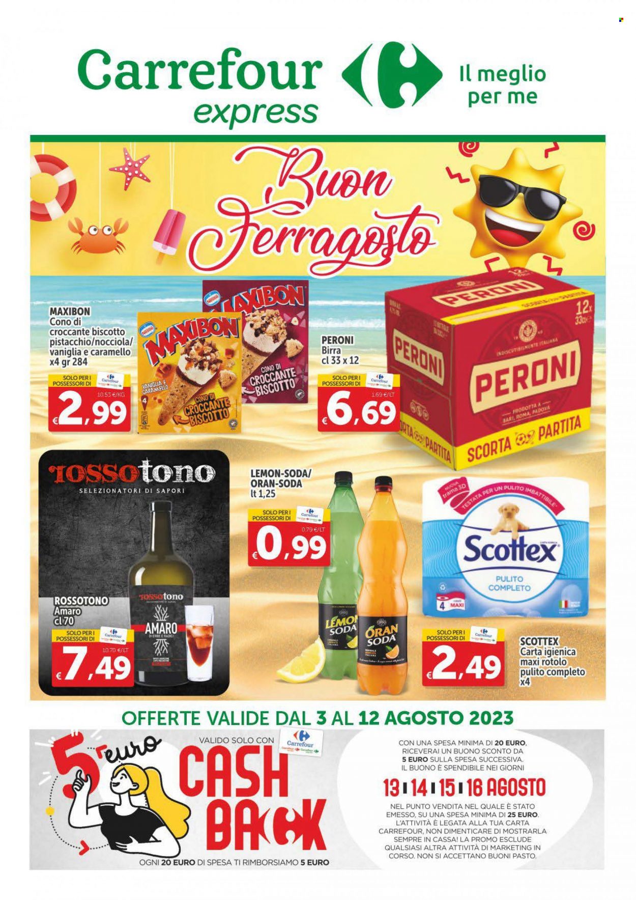 Volantino Carrefour - 3/8/2023 - 12/8/2023. Pagina 1