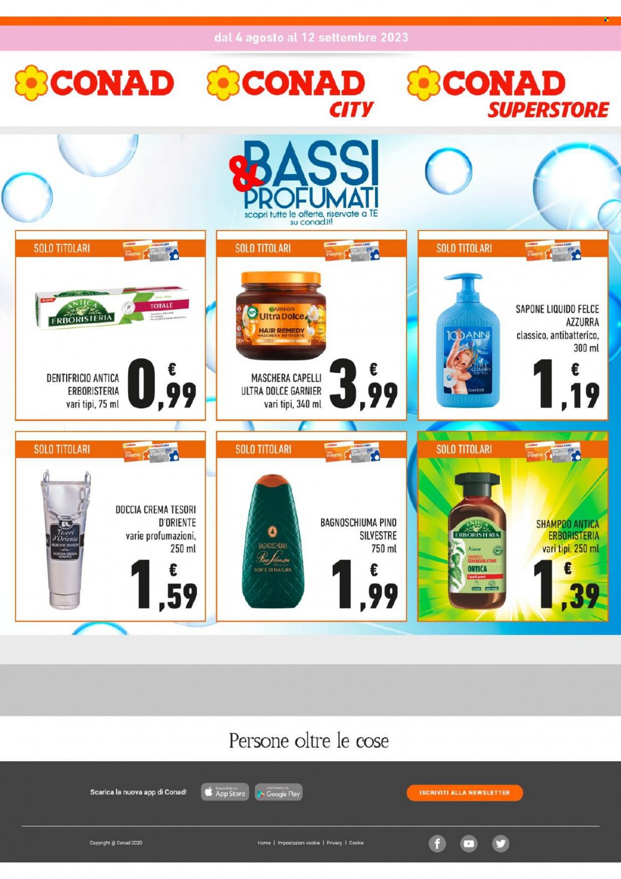 Volantino Conad - 4/8/2023 - 12/9/2023. Pagina 1