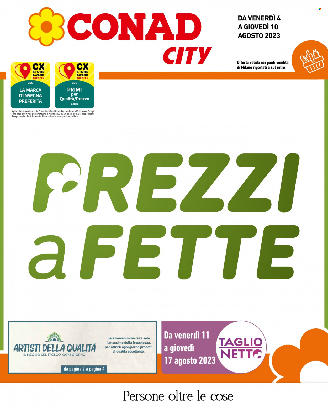 Volantino Conad City - 4/8/2023 - 10/8/2023. Pagina 1