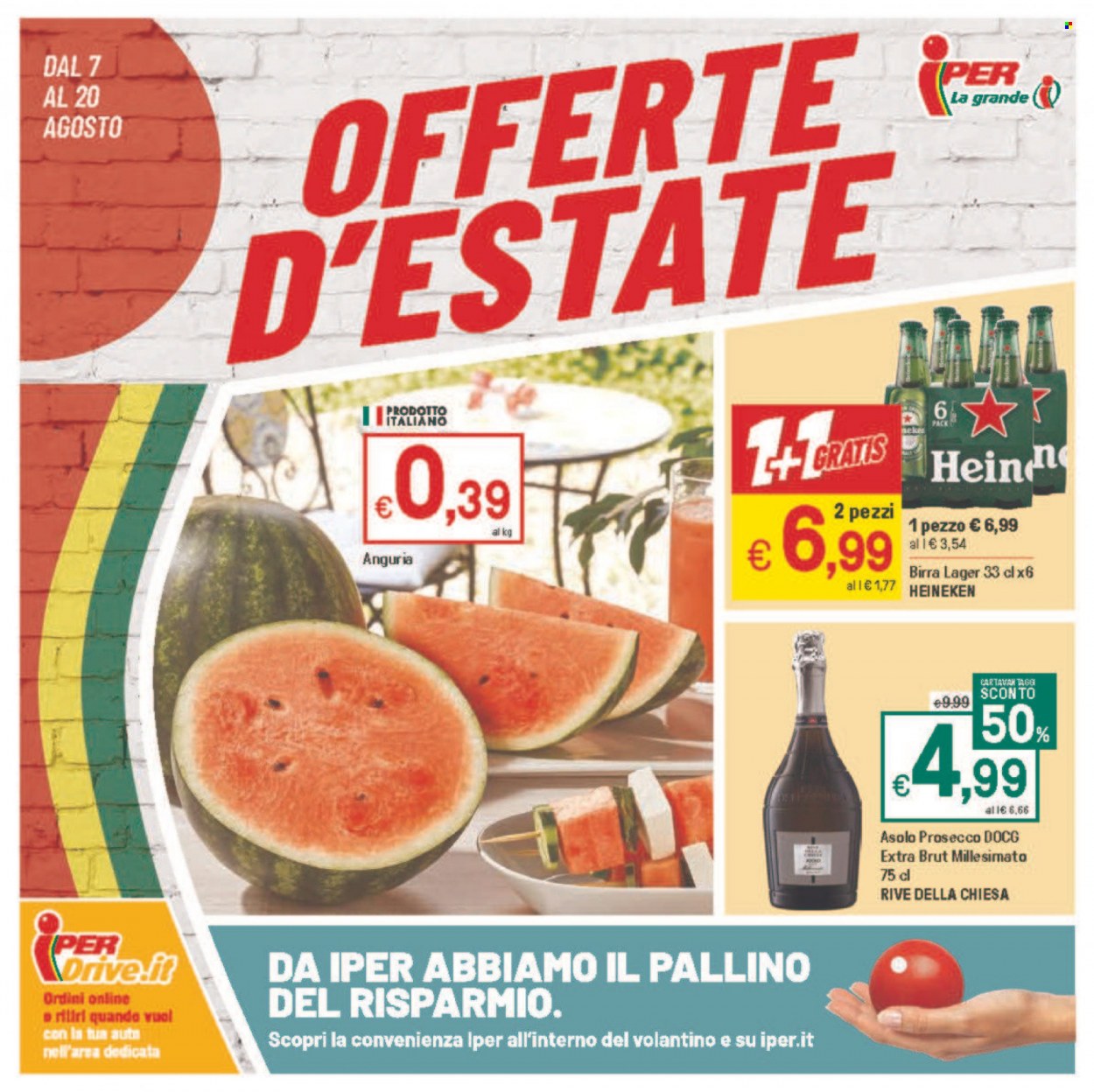 Volantino Iper, La grande i - 7/8/2023 - 20/8/2023. Pagina 1