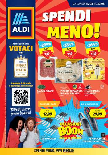 Volantino Aldi - 14/8/2023 - 20/8/2023.