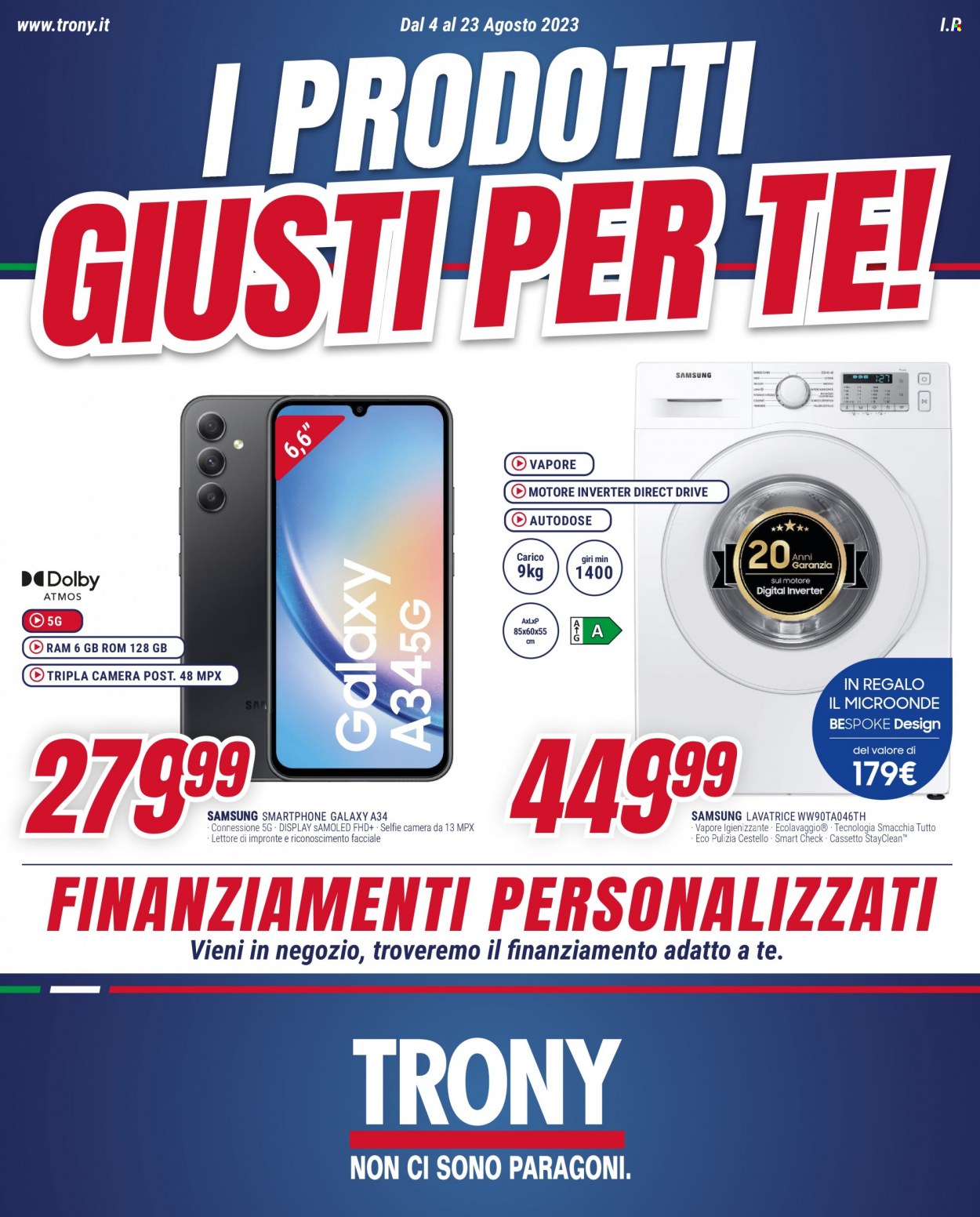 Volantino Trony - 4/8/2023 - 23/8/2023. Pagina 1