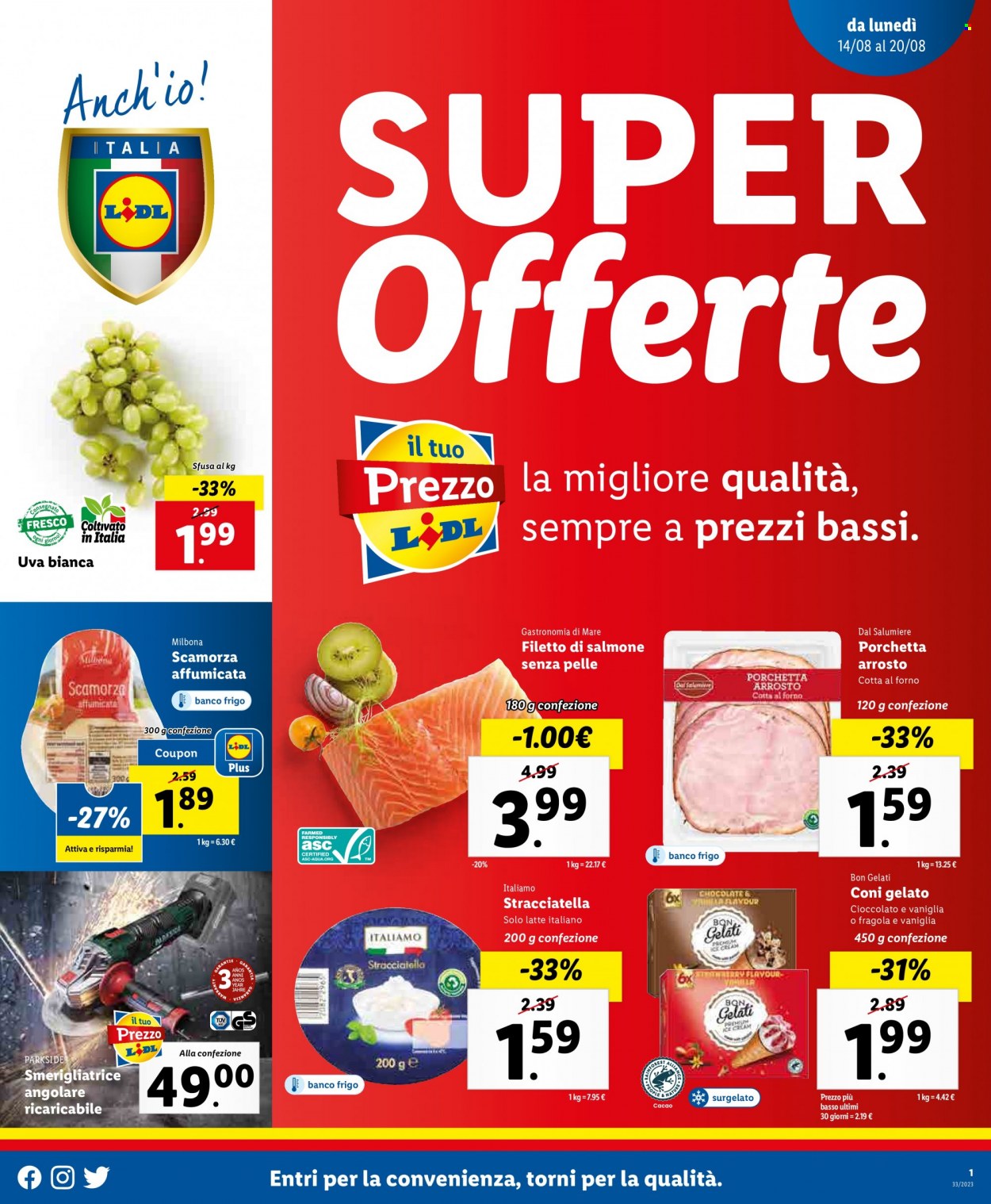 Volantino Lidl - 14/8/2023 - 20/8/2023. Pagina 1