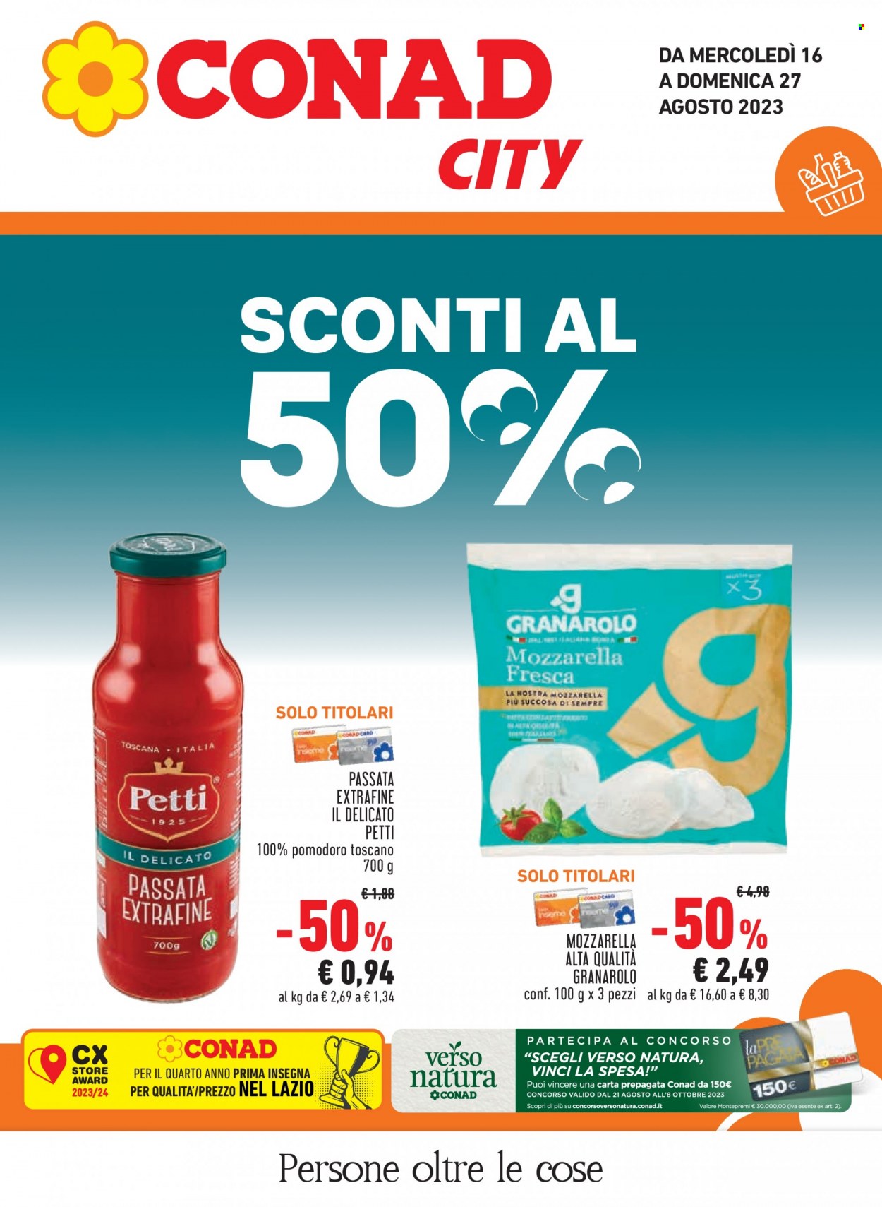Volantino Conad City - 16/8/2023 - 27/8/2023. Pagina 1