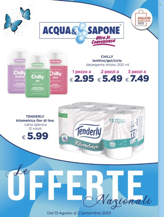 Volantino Acqua & Sapone - 13/8/2023 - 2/9/2023. Pagina 1