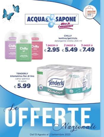 Volantino Acqua & Sapone - 13/8/2023 - 2/9/2023.