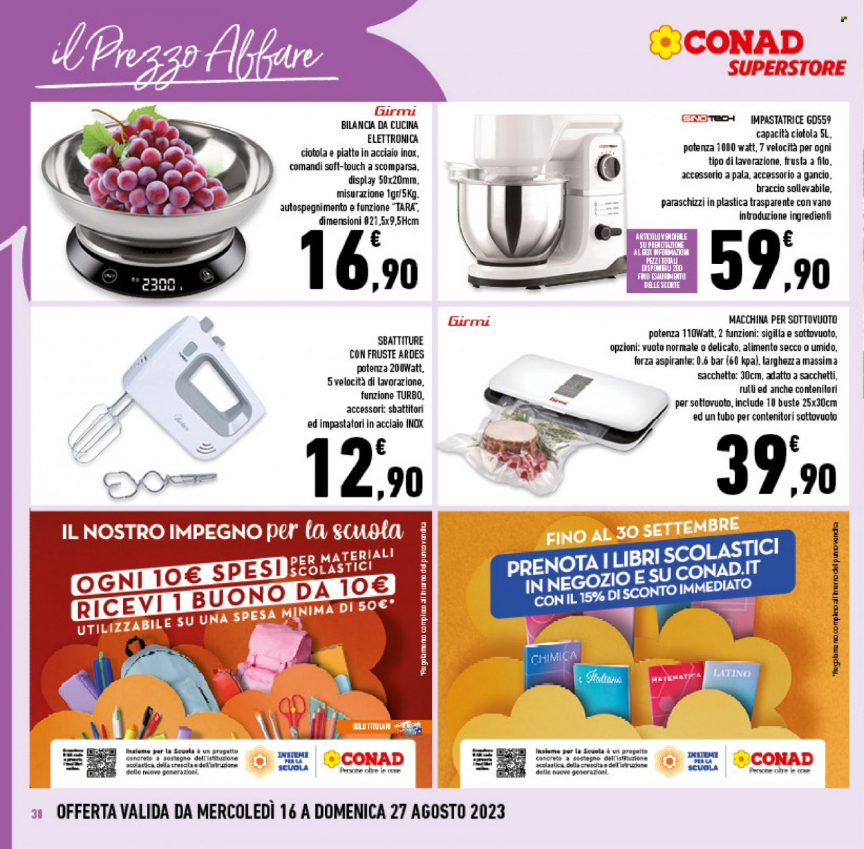 Volantino Conad Superstore - 16/8/2023 - 29/8/2023. Pagina 38