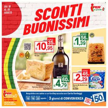Volantino Iper, La grande i - 18/8/2023 - 30/8/2023.