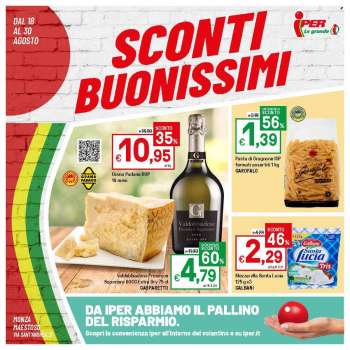 Volantino Iper, La grande i - 18/8/2023 - 30/8/2023.