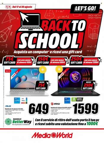 Volantino MediaWorld - 17/8/2023 - 30/8/2023.