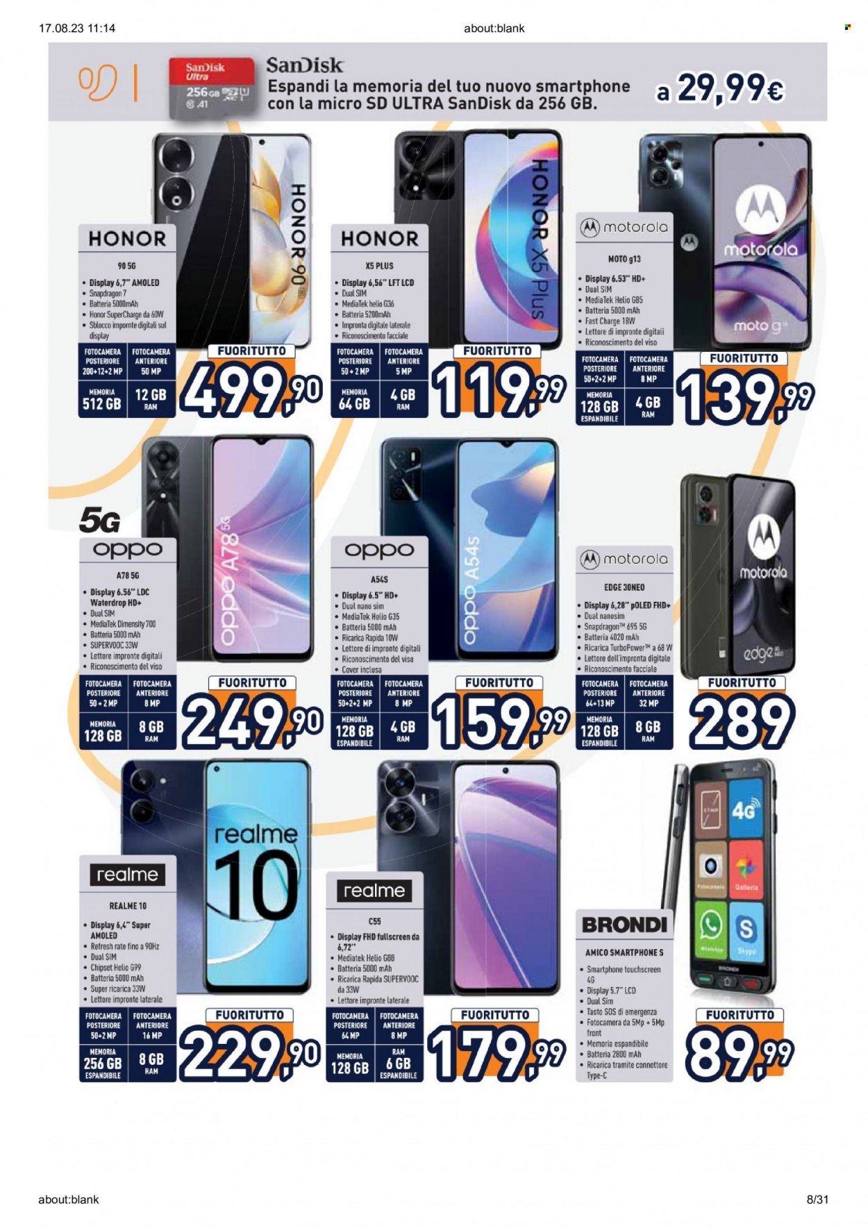 Volantino Unieuro - 17/8/2023 - 24/8/2023. Pagina 8
