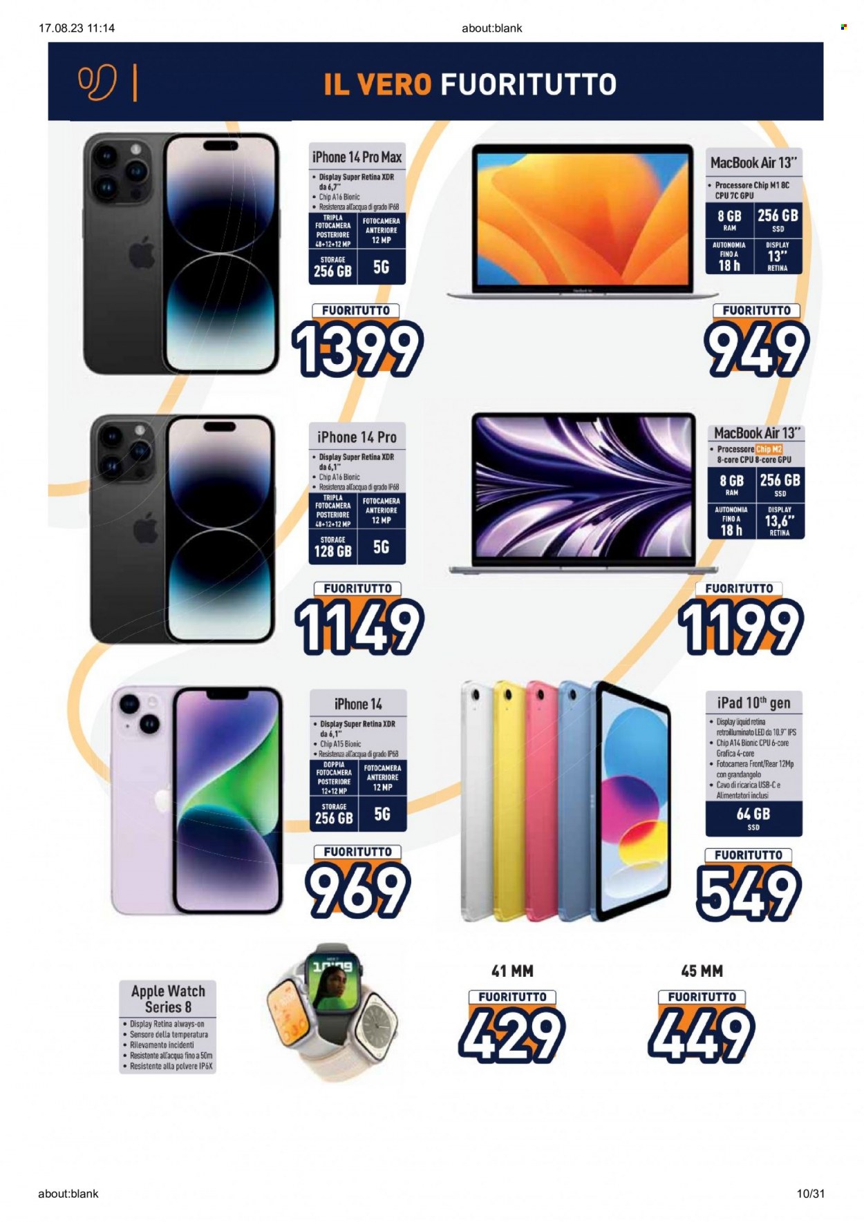 Volantino Unieuro - 17/8/2023 - 24/8/2023. Pagina 10