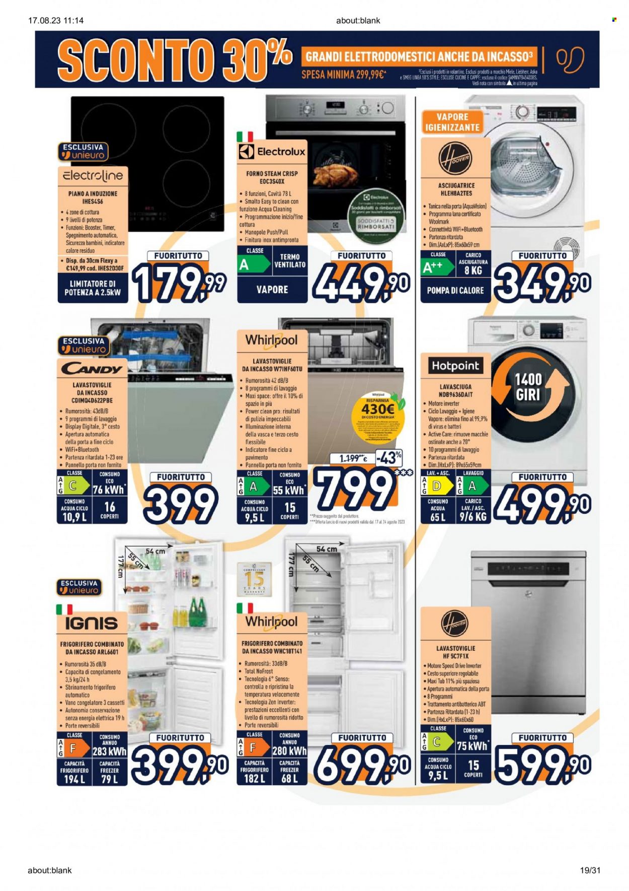 Volantino Unieuro - 17/8/2023 - 24/8/2023. Pagina 19