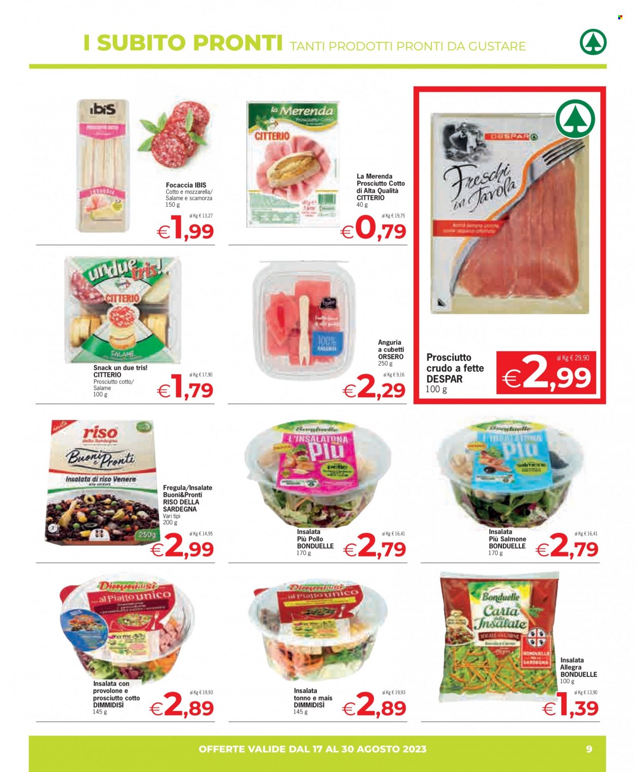 Volantino Eurospar - 17/8/2023 - 30/8/2023. Pagina 9