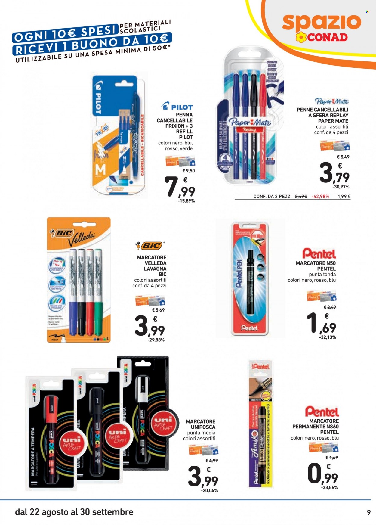 Leták Spazio Conad - 22.8.2023 - 30.9.2023. Strana 9