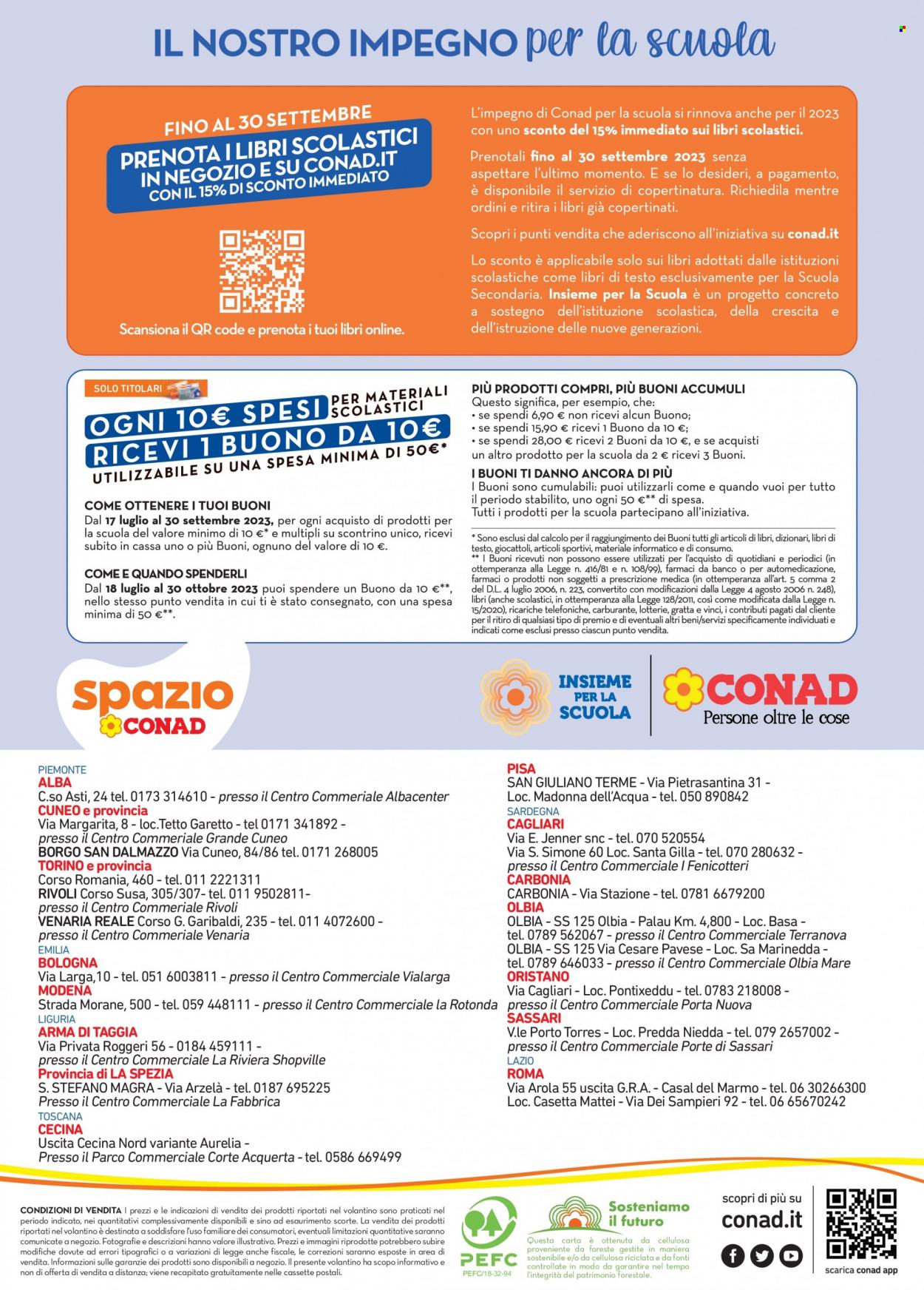 Leták Spazio Conad - 22.8.2023 - 30.9.2023. Strana 28