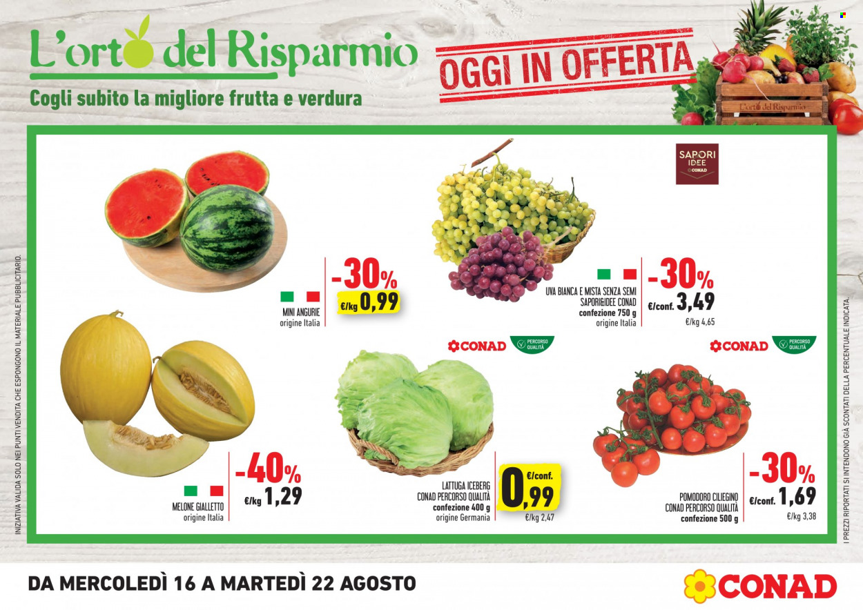 Volantino Conad - 16/8/2023 - 22/8/2023. Pagina 1