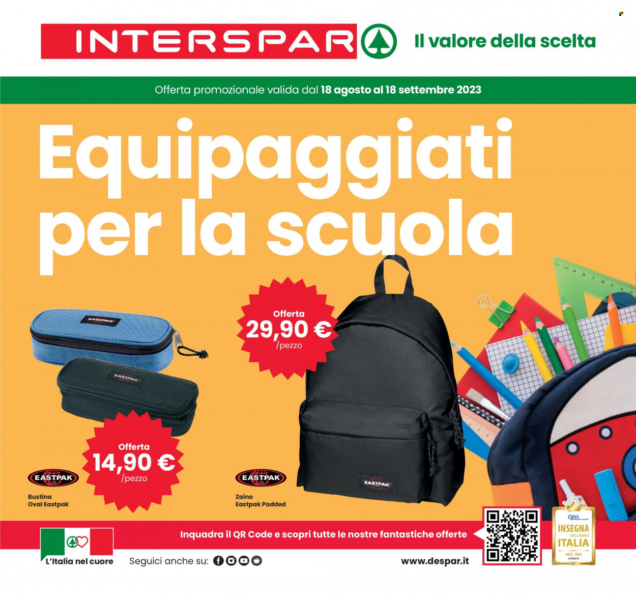 Volantino Interspar - 18/8/2023 - 18/9/2023. Pagina 1